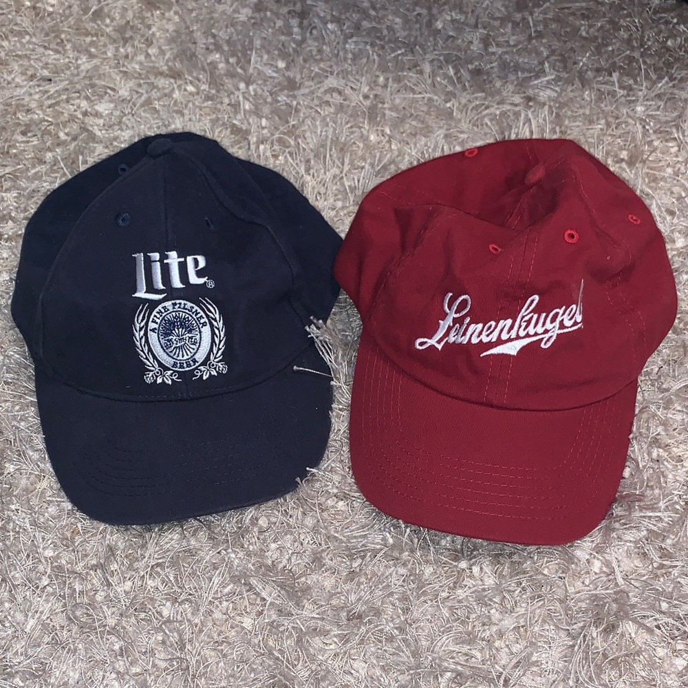 Miller Lite & Leinenkugel’s Baseball Caps - 2 pack